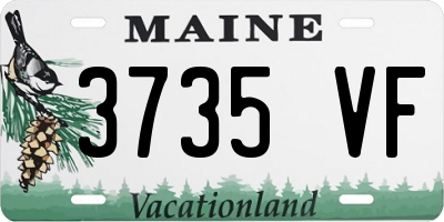 ME license plate 3735VF