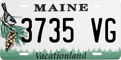 ME license plate 3735VG