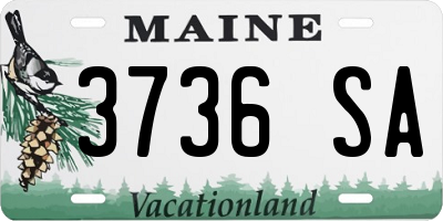 ME license plate 3736SA