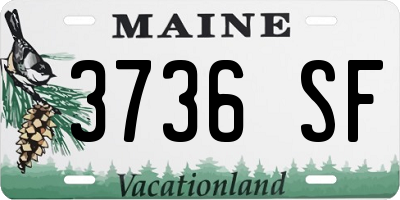 ME license plate 3736SF