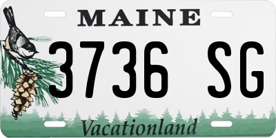 ME license plate 3736SG