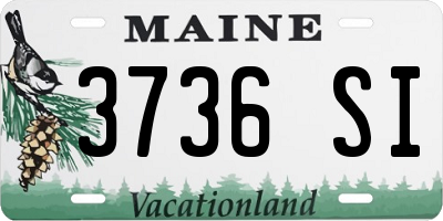 ME license plate 3736SI