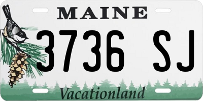 ME license plate 3736SJ