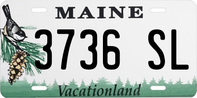 ME license plate 3736SL