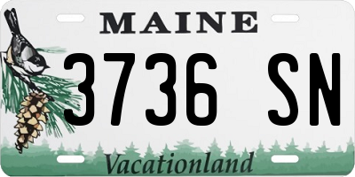 ME license plate 3736SN