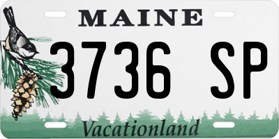 ME license plate 3736SP
