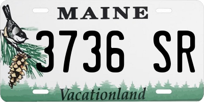 ME license plate 3736SR