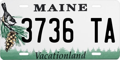 ME license plate 3736TA