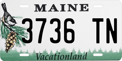 ME license plate 3736TN