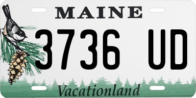 ME license plate 3736UD