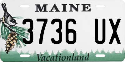 ME license plate 3736UX