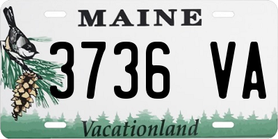 ME license plate 3736VA