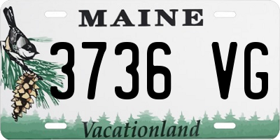 ME license plate 3736VG