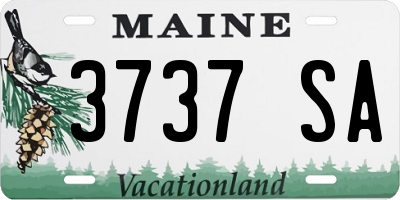 ME license plate 3737SA