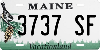 ME license plate 3737SF