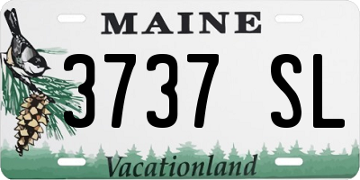 ME license plate 3737SL