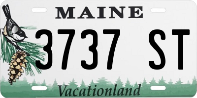 ME license plate 3737ST