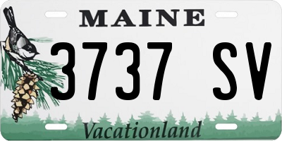 ME license plate 3737SV