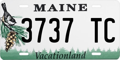 ME license plate 3737TC