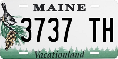 ME license plate 3737TH