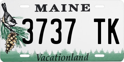 ME license plate 3737TK