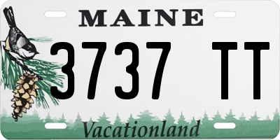 ME license plate 3737TT
