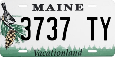ME license plate 3737TY