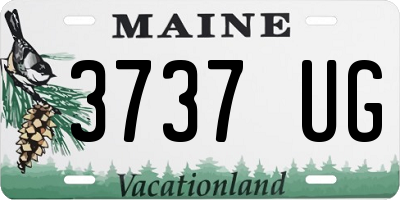 ME license plate 3737UG