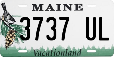 ME license plate 3737UL