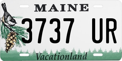 ME license plate 3737UR