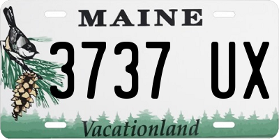 ME license plate 3737UX