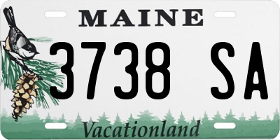 ME license plate 3738SA