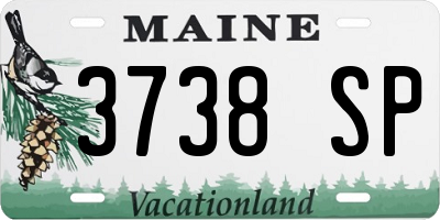 ME license plate 3738SP