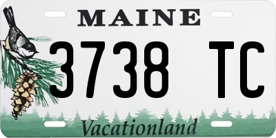 ME license plate 3738TC
