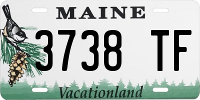 ME license plate 3738TF