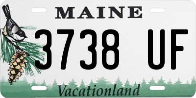 ME license plate 3738UF