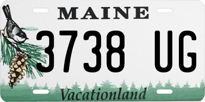 ME license plate 3738UG