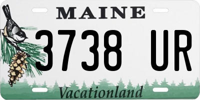 ME license plate 3738UR