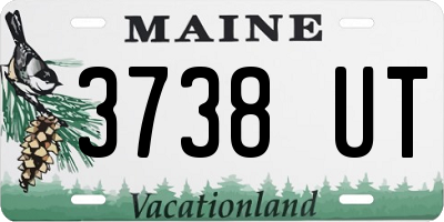 ME license plate 3738UT