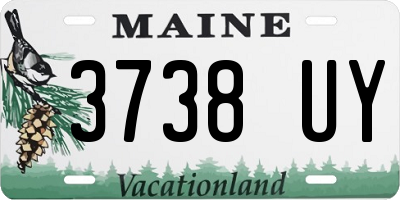 ME license plate 3738UY