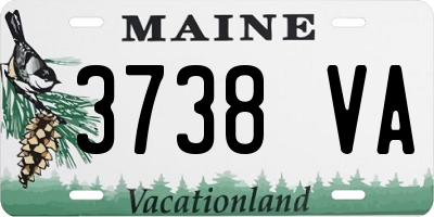 ME license plate 3738VA