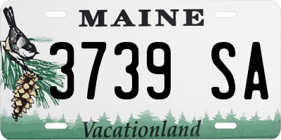 ME license plate 3739SA