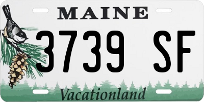 ME license plate 3739SF