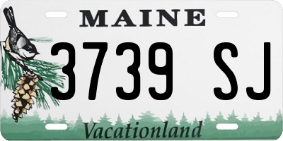 ME license plate 3739SJ