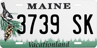 ME license plate 3739SK
