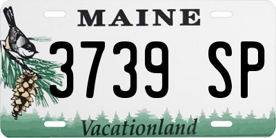 ME license plate 3739SP