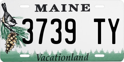 ME license plate 3739TY