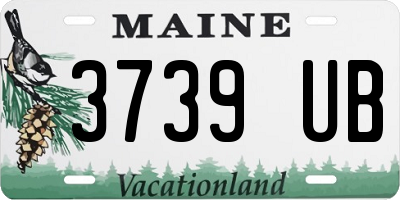 ME license plate 3739UB