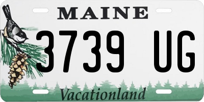 ME license plate 3739UG