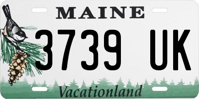 ME license plate 3739UK